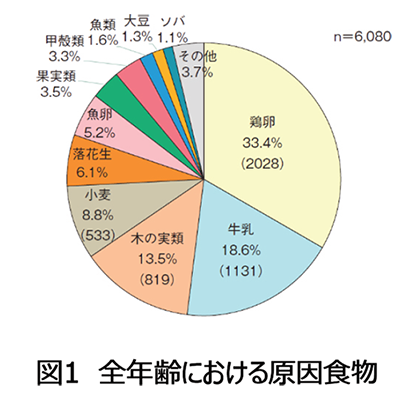 図1 全年齢における原因食物